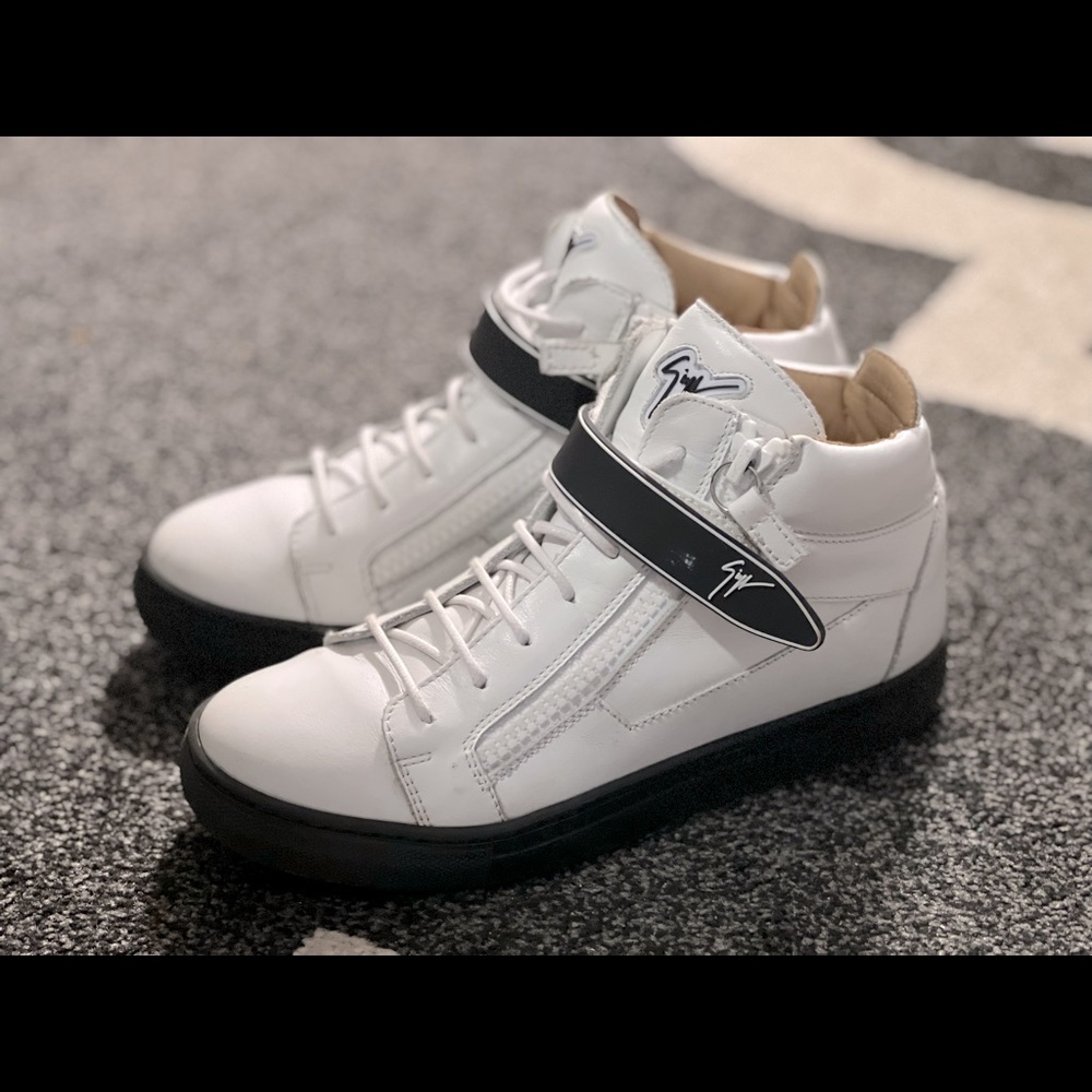 Stylish White and Black Kids Shoes
